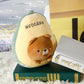 Children's Plush Toys Lovely Soft Elastic Cashmere Avocado Plush Doll Cute Rabbit Bear Dinosaur Expression Avocado Doll Pillow