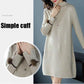 Autumn and Winter Long Thick A-line Knitted Dress Women Loose Pullover Sweater Dress Bottoming Wool Sweater