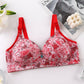 Large Size Thin No Steel Ring Lace Bra Gathers Comfortable Middle-aged and Elderly Women's Underwear