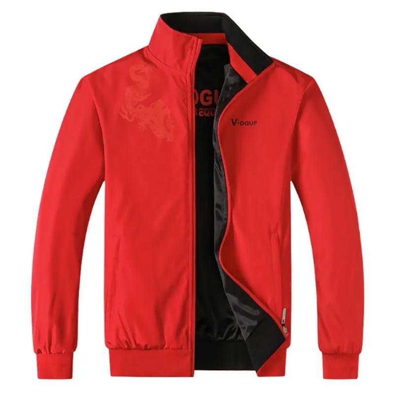 Double-sided Wear Men's Jacket Autumn Sports Casual Jacket Men's Large Size Fat Clothes Father Men's Clothing