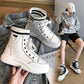 Autumn and Winter All-match Women's High-top Shoes Thick-soled Heightened Casual Shoes Student Martin Boots