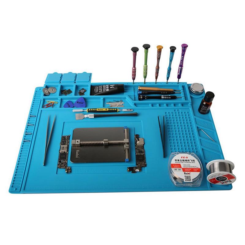 Big Heat-Resistant Silicone Pad Desk Magnetic Mat Platform PCB Phone Soldering Repair Station Work Insulation 500 C