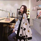 Cardigan Women V-Neck Sweater Smiley Face Cardigan Women Long Sleeve Loose Versatile Sweater Jacket