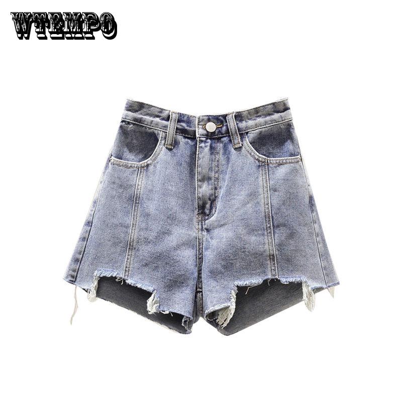 Shorts Vangull Denim Shorts Women Summer Cotton Curling Casual Women Short