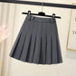 Pleated Skirt Women's Spring and Summer High Waist Anti-glare Black A-line Short Skirt