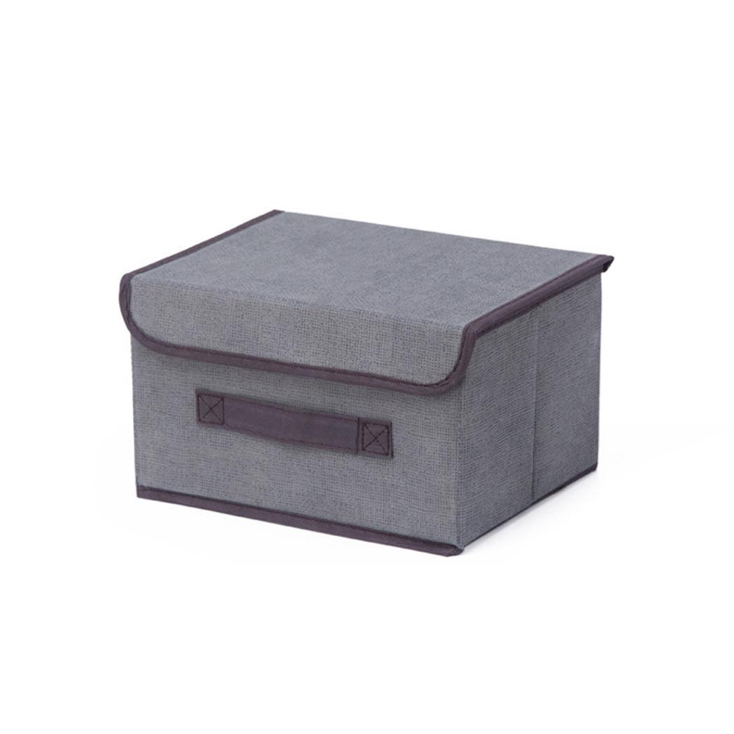 Fabric Household Double Cover Storage Box Organizer Box Basket Cotton Linen Container
