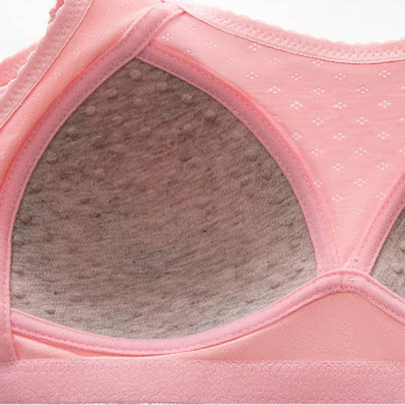Women Large Size Thin Tube Top Gathering Anti-sagging Side Closure No Steel Ring Sports Vest Beautiful Back Comfortable Soft Simple Glossy Fashion Bra