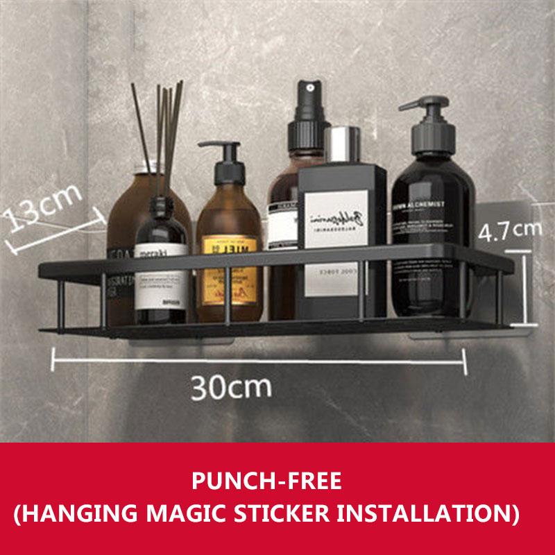 Bathroom Shelves Perforated-Free Toilet Storage Shelf Toiletries Wall Mount Storage Rack Kitchen Organizer Cosmetic Cabinet Storage Rack