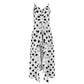 Sling Dress Beach Dress Fairy Seaside Vacation Long Dress Travel Black and White Polka Dot Sling Dress Waist Was Thin
