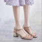 Sandals Women's Thick Heel Fairy Style High Heels Small Fresh Girl Shoes