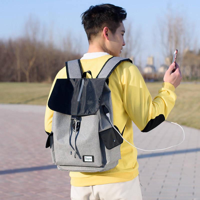 Mens Backpack Backpack School Bags School Backpack Work Travel USB Shoulder Bag Teenager Backpack