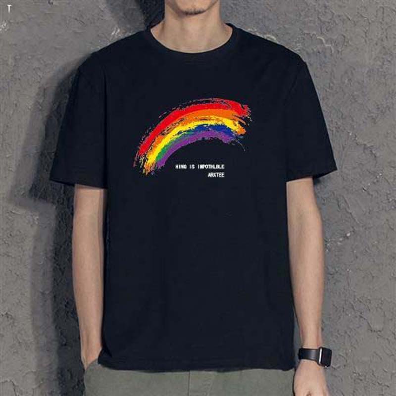 Short-sleeved T-shirt New Men's Short-sleeved Loose-fitting Student Shirt