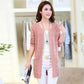 Spring and Autumn Cardigan Tops Mid-length Large Loose Sweater Knitted Thin Women's Jacket