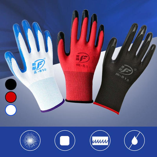 Outdoor Work Gloves, Plastic Wear-resistant Construction Site for Nitrile Rubber Gloves