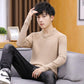 Autumn and Winter Fashion Casual Sweater Men's Lapel Sweater Solid Color Long-sleeved Personality Top Youth Bottoming Shirt