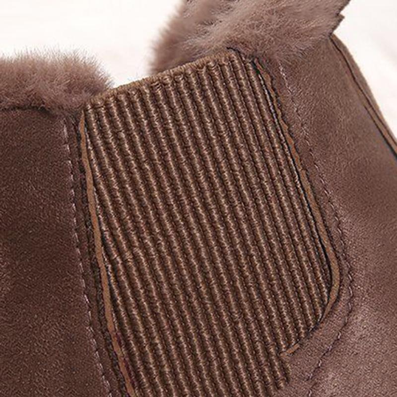Snow Boots Women's Winter Plus Velvet Padded Short Boots Wild Non-slip Warm Short Tube Women's Cotton Shoes Snow Boots