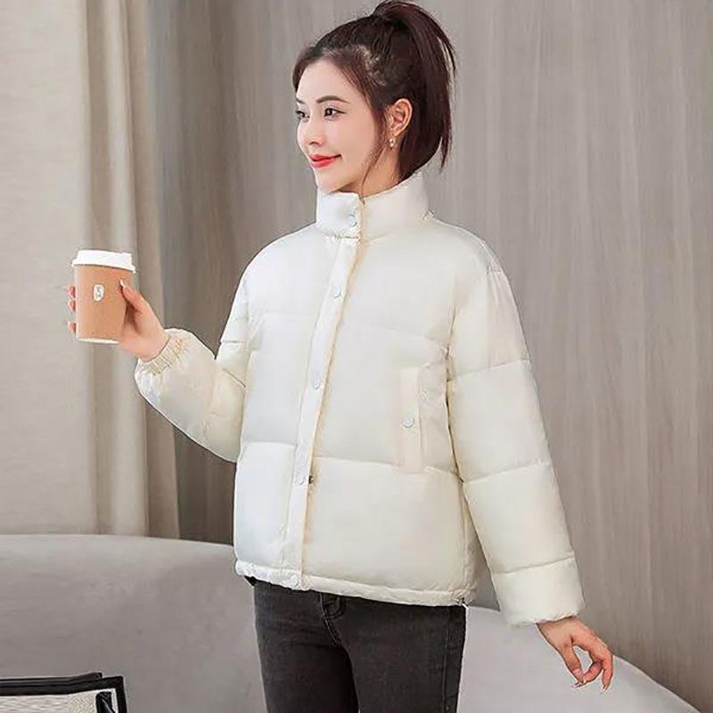 Winter Fashion Ladies Shiny Down Jacket Short Color Thick Loose Hooded Down Jacket