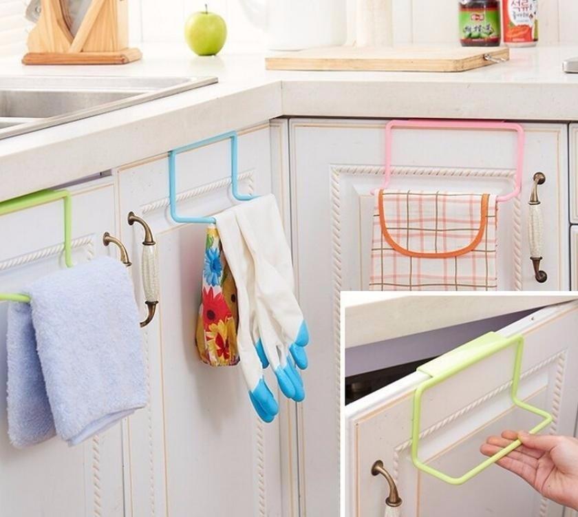 Tea Towel Rack Bar Hanging Holder Rail Organizer Bathroom Kitchen Cabinet Cupboard Hanger Shelf