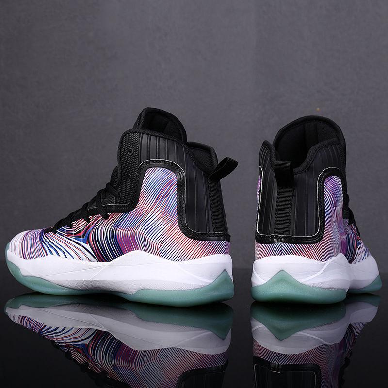 Men Shoes Breathable Basketball Shoes High Top Shoes Men's Shock Absorbing Shoes Non-slip Shoes Men