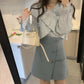 Spring and Summer Palace Style Trumpet Sleeve Shirt Women  Lotus Sleeve