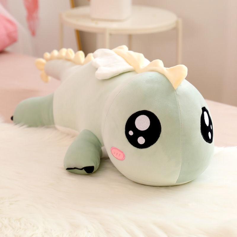 Kids Lovely Plush Toys Soft Dinosaur Plush Toy Pillow Doll Sleeping Long Pillow Bed Oversized Doll Birthday Present