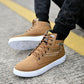 Men Fashion Casual High Top Suede Shoes Lace Up Sneakers Driving Moccasins