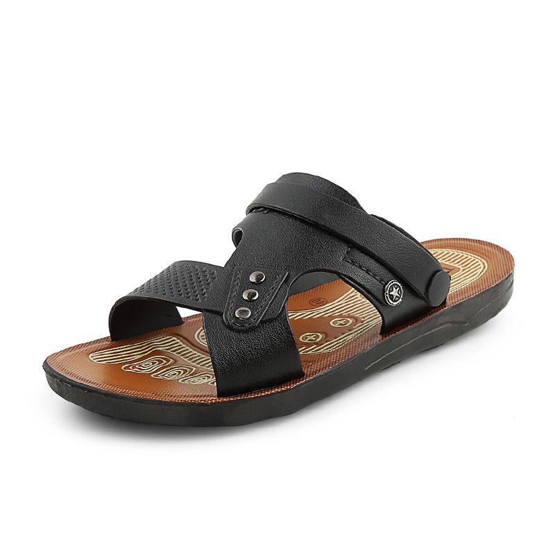 Sandals Men Summer New Open-toed Youth Beach Shoes Dual-use Beach Sandals and Slippers Non-slip Men's Sandals