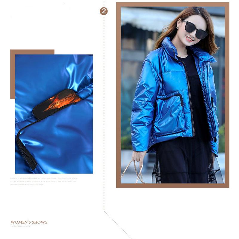 Small Lady Down Jacket Loose Fashion Trendy Brand Shiny Net Red Short Colorful Winter Jacket