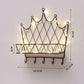5 Shape Storage Rack Home Punch-free Storage Rack Metal Solid Wood Waterproof Display Stand with Light Strip