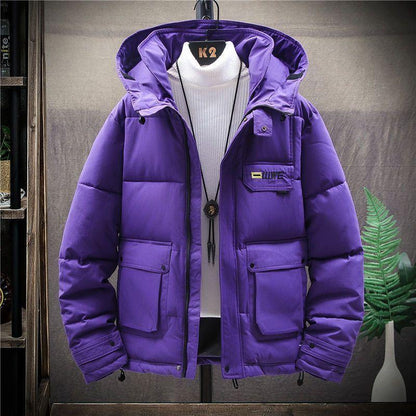 Winter Men's Cotton Workwear Jacket Trend Casual Wild Thickening Warm Top Jacket