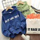Children's Hooded Sweatshirt Spring and Autumn Boys and Girls Casual All-match Jacket Printed Hoodies Thin Section