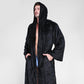 Extra-large Size Bathrobe Winter Thick Cashmere Homewear Long Hooded Coat Shawl Bathrobe for Men and Women