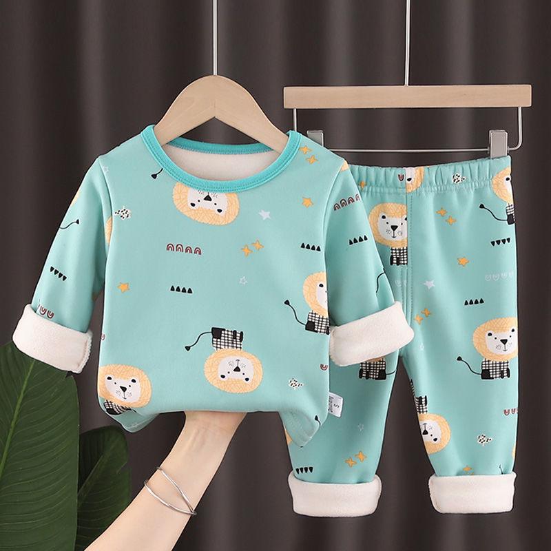Baby Thermal Underwear Suit Clothes Autumn and Winter Men and Women Baby Long-sleeved Long-sleeved Long-sleeved Long-sleeved Long-sleeved