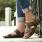 Genuine Leather Sandals Summer Casual Beach Shoes Anti-slip Soft-Sole Leather Slippers