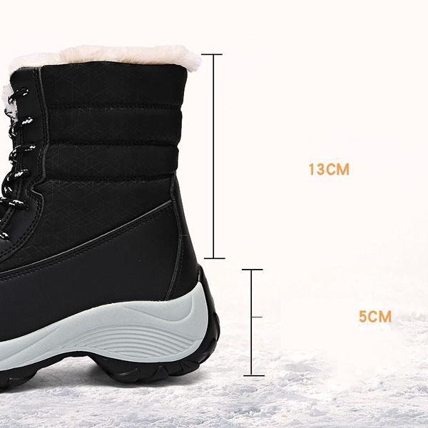 Women's Winter Hiking Shoes Outdoor Waterproof Warm Plush Snow Boots Non Slip Plus Size Casual Sports Shoes