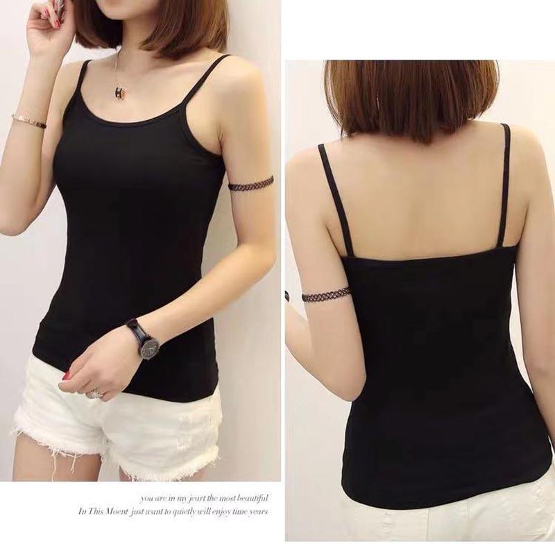 Camisole Ladies Slim Versatile Tight White Top Summer Outside Wear Inside