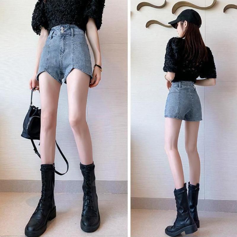 Summer High Waist Denim Shorts Women Loose and Thin All-match A-line Ins Pants Thin Section