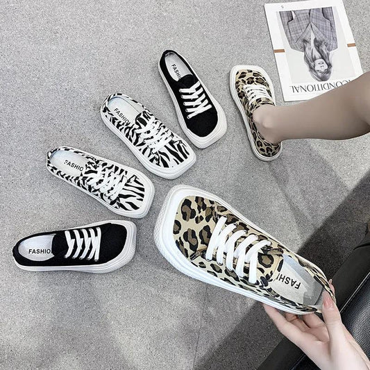 Student Shoes Women Canvas Shoes Female Students Korean Version of Mango Head Women's Shoes Flat All-match Casual Shoes