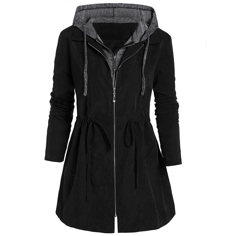 Winter Jackets Hooded Parkas Coat Solid Casual Plus Size Women Warm Jacket