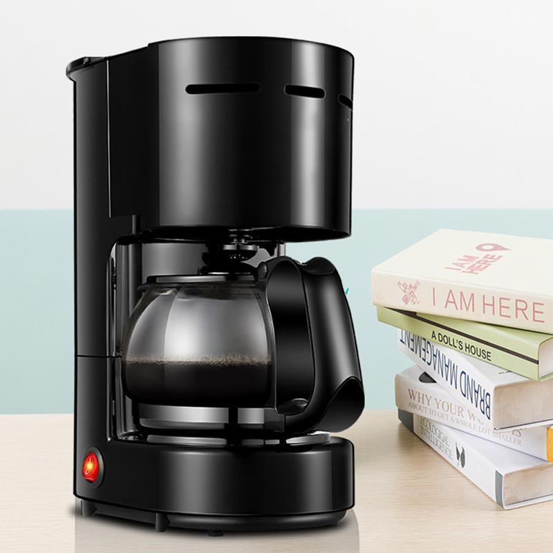 Coffee and Teapot Household Portable Automatic Mini American Coffee Machine Drip Type Freshly Ground Manual Coffee Machine 220V