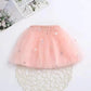 Autumn Spring Summer Girls' Skirts Korean Elastic Short Skirts Pleated Skirts Embroidered Candy Mesh Skirt Puff Skirts