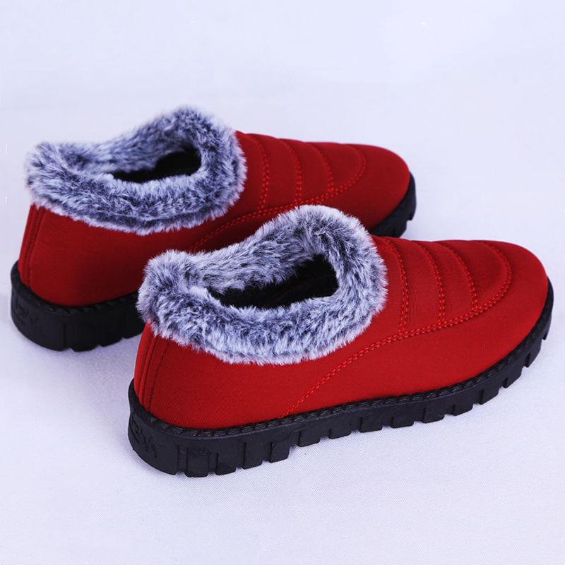 Cotton Shoes Women Winter Warm Plus Velvet Thick Non-slip Cotton Shoes Snow Boots Mother Cloth Shoes