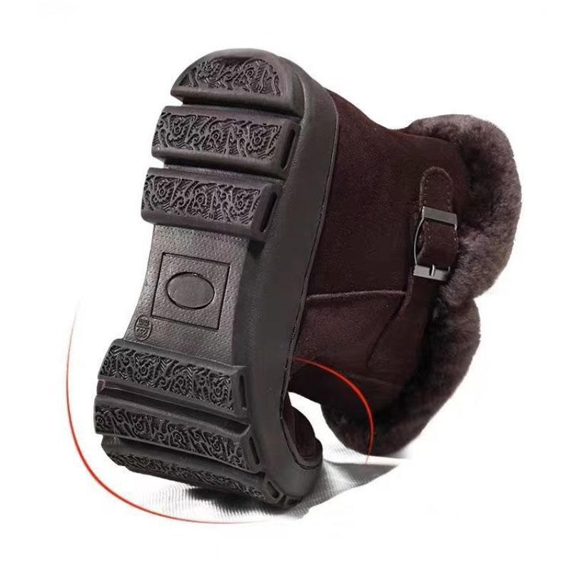 Winter Plus Velvet Warm Soft Non-slip Women's Shoes Short Tube Flat Cotton Boots