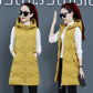 Korean Version of Slim Down Cotton Women's Vest Mid-length Fashion Vest Winter