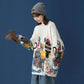 Women Oversized Sweater Autumn Winter Casual Loose Outerwear O Neck Pullover Sweater Coat Student Warm Jumpers Hip Hop Streetwear White Grey
