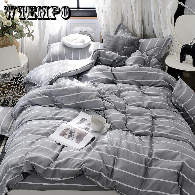 No Ball No Fading Skin-friendly Long-staple Cotton Suit Duvet Cover Bed Sheet Pillowcase Bedding