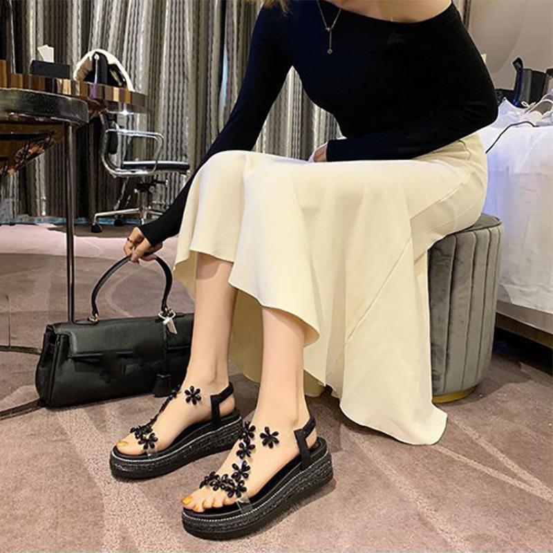 Women's Summer Sandals All-match Thick-soled Height-increasing Shoes Fashion Students Wear Sandals Outside