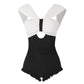 Exquisite Bow Pure Desire Swimsuit Women's Sexy Cover Belly Thin One-piece Student Swimsuit Pleated Ruffled Sleeveless Beachwear
