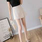 Pofulove Women High Waist Chiffon Wide Leg Shorts Skirt Students Casual Thin Suit Pants A-line Pants