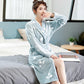 Solid Color Ladies Home Clothes Cashmere Warmth Pajamas Quick-drying Bathrobe Winter Homewear Robe Coat Long